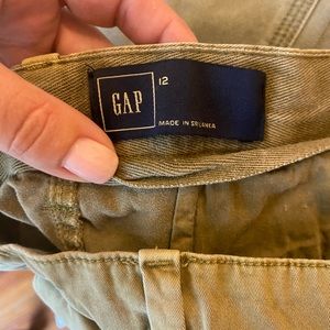 Gap chinos, size 12, greenish brown. Pockets, good condition, no tears or stains